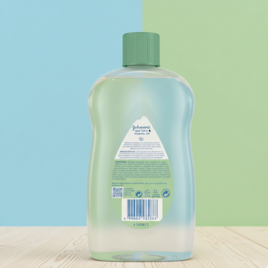 Aloe Vera & Vitamin E Gentle Mild Soothing Moisturising Baby Oil 500Ml - Johnson'S