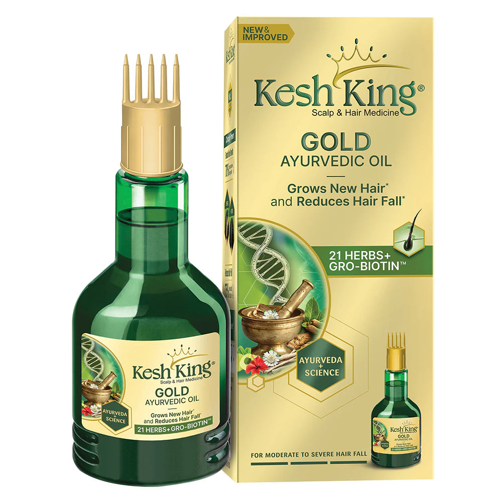 Kesh King Gold Ayurvedic Oil 200ml + 100ml Extra (300ml)  - Emami