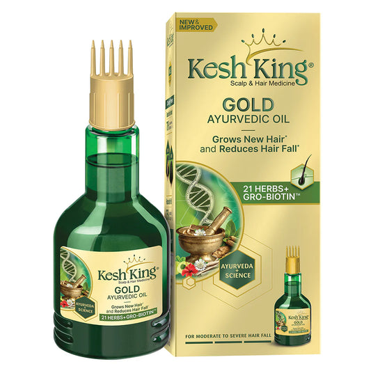 Kesh King Gold Ayurvedic Oil 200ml + 100ml Extra (300ml)  - Emami