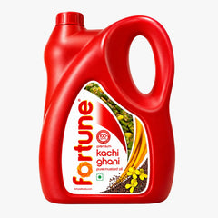 Kachi Ghani Pure Mustard Oil 5L - Fortune