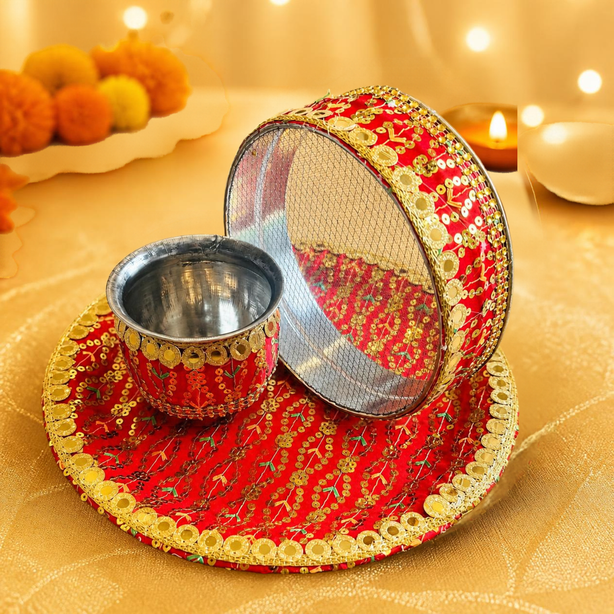 Karwa Chauth Festive Thali Set - 03