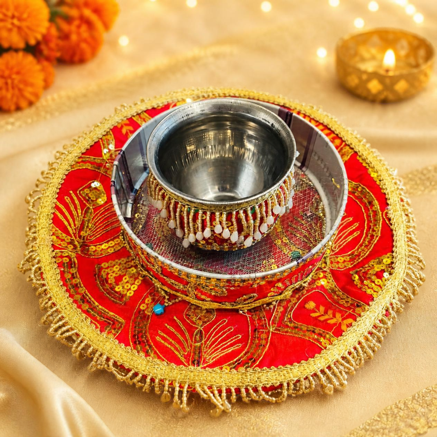Karwa Chauth Festive Thali Set - 10-2