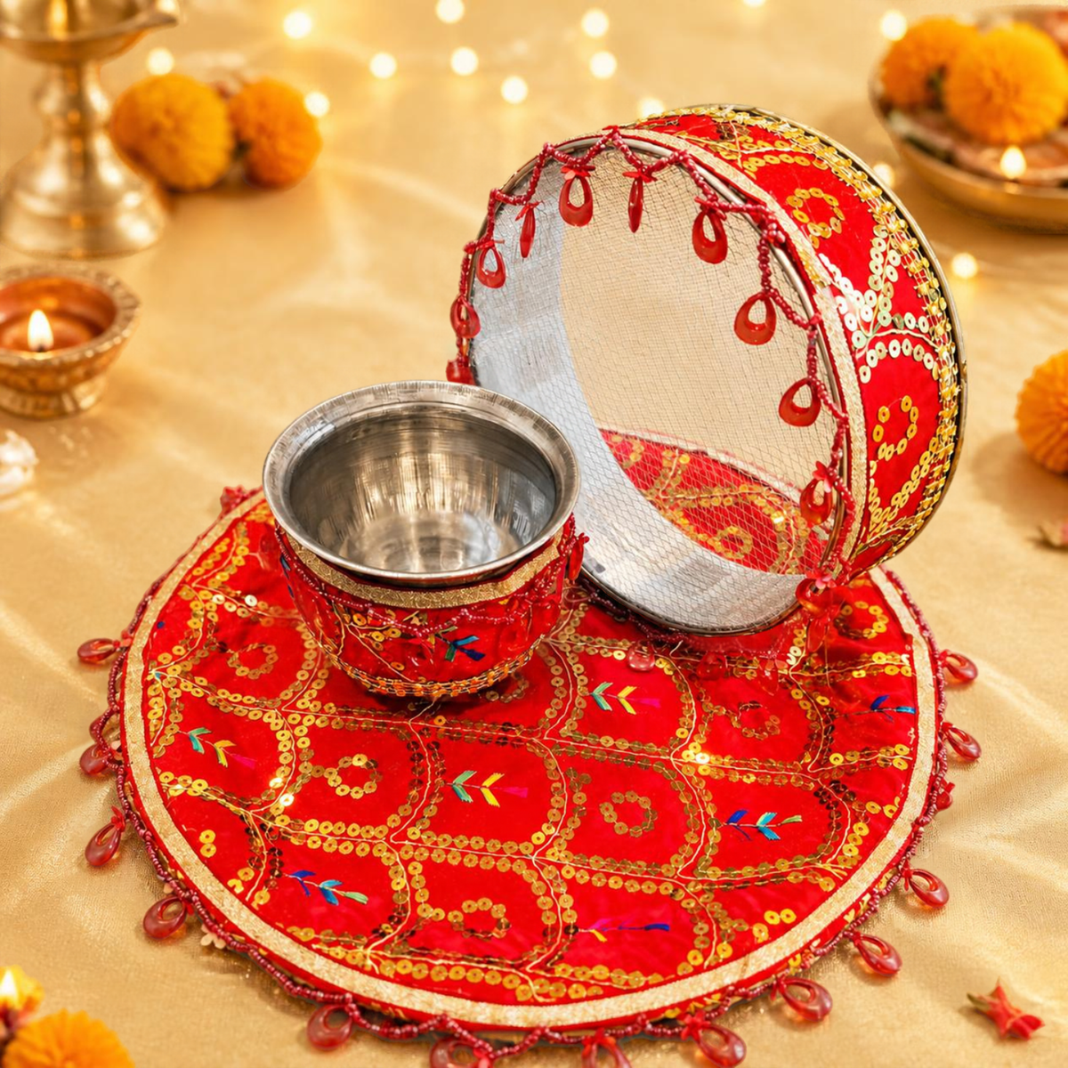 Karwa Chauth Festive Thali Set - 11
