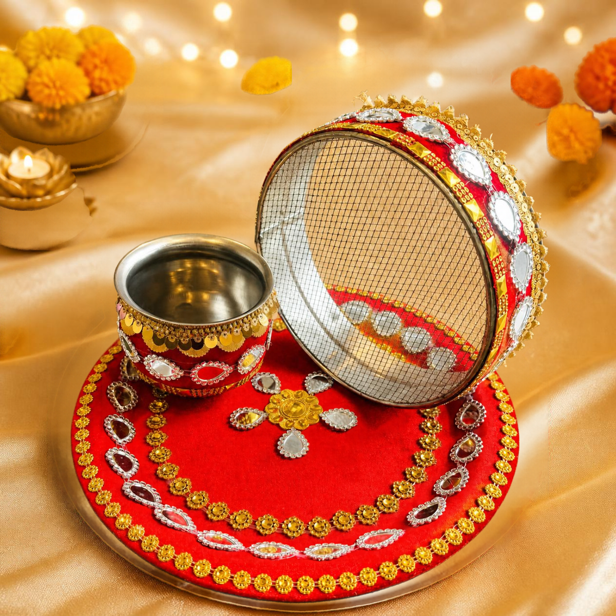 Karwa Chauth Festive Thali Set - 04