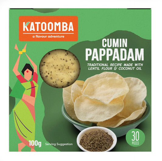 Cumin Pappadam 100g - Katoomba