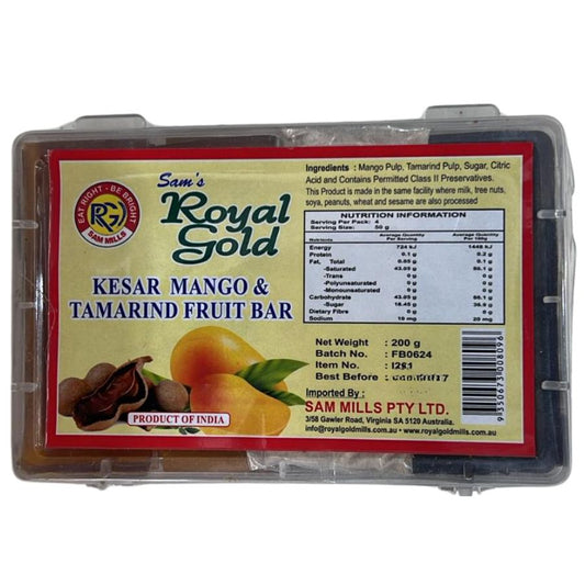 Kesar Mango & Tamarind (2 in 1) fruit bar 200g - Royal Gold