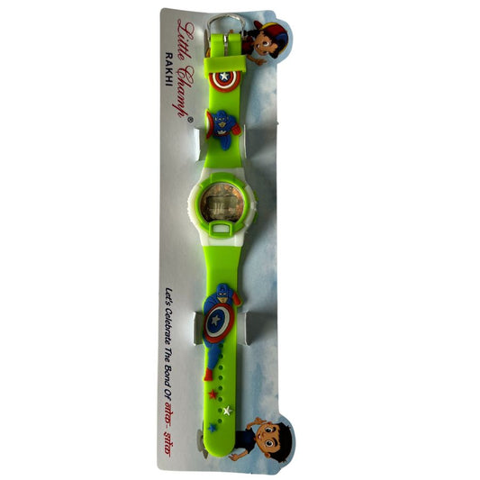 Kids Watch Rakhi (Green)