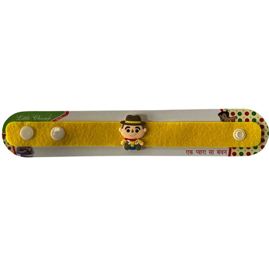 Kids wrist band cartoon rakhi D4