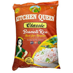 Long Grain Classic Basmati Rice 20kg - Kitchen Queen