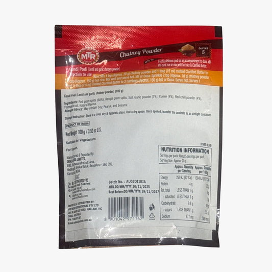 MTR Kandi Podi Chutney Powder 100g 