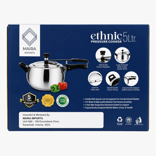 Maira Imports Ethnic Stainless Steel Pressure Cooker 5L 