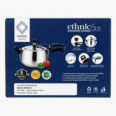 Maira Imports Ethnic Stainless Steel Pressure Cooker 5L 