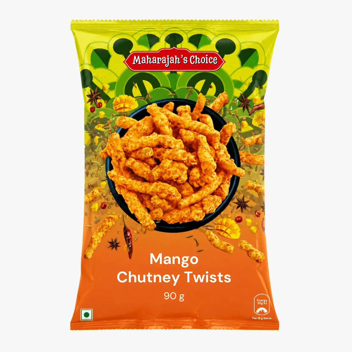 Mango Chutney Twists 90g - Maharajah's Choice