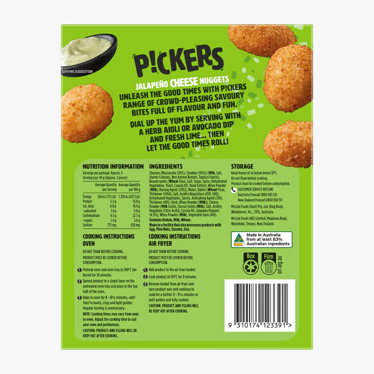 McCain Jalapeno Cheese Nuggets 230g
