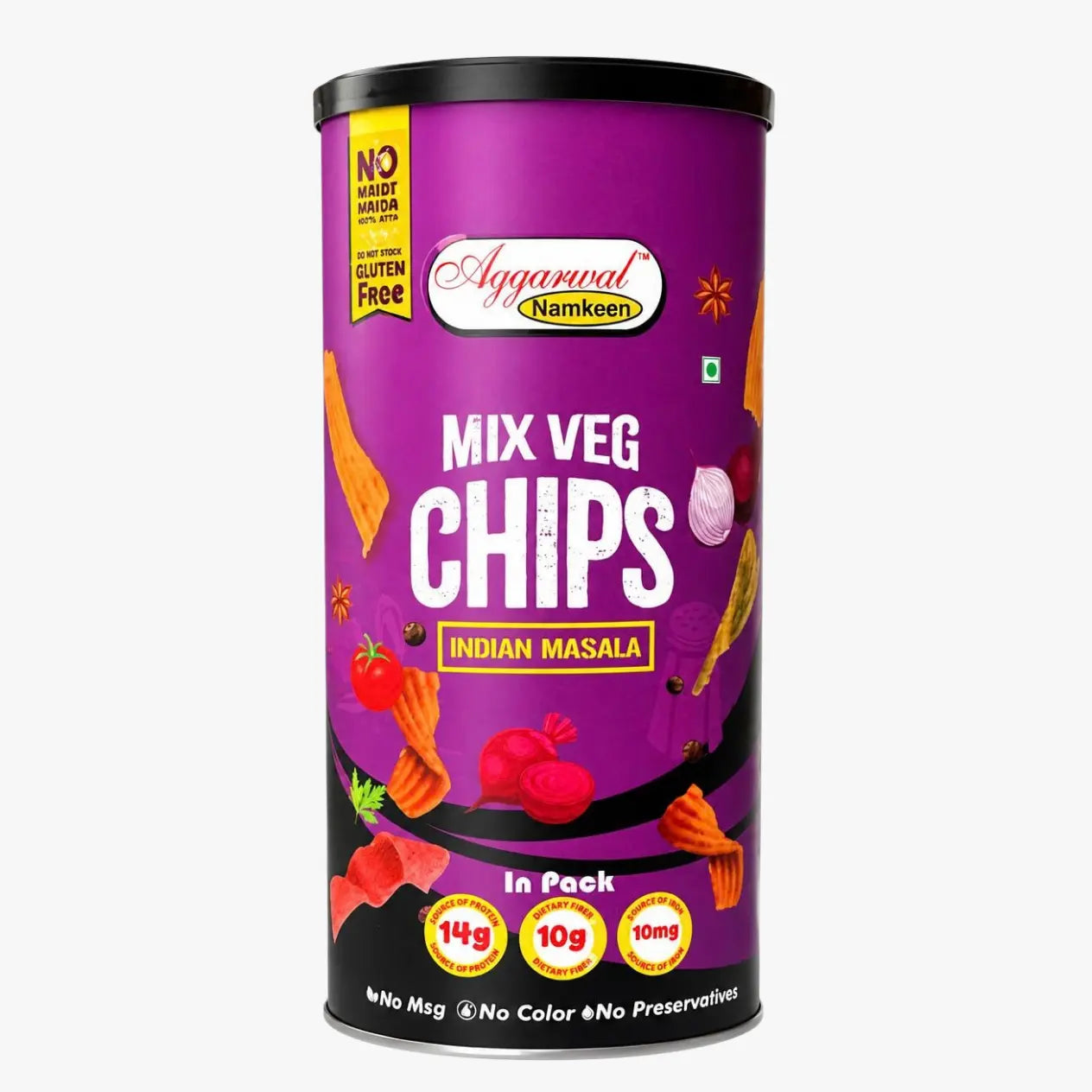 Mix Veg Chips Indian Masala 150g - Aggarwal Namkeen