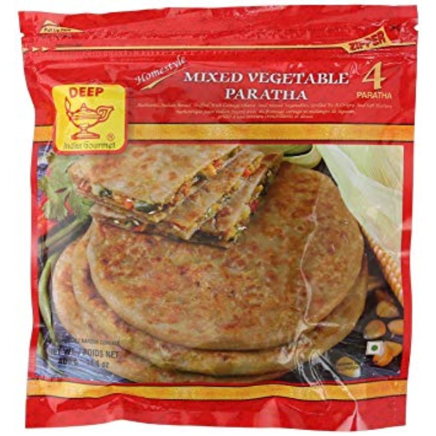 Mixed Vegetables Paratha 4pcs - Deep