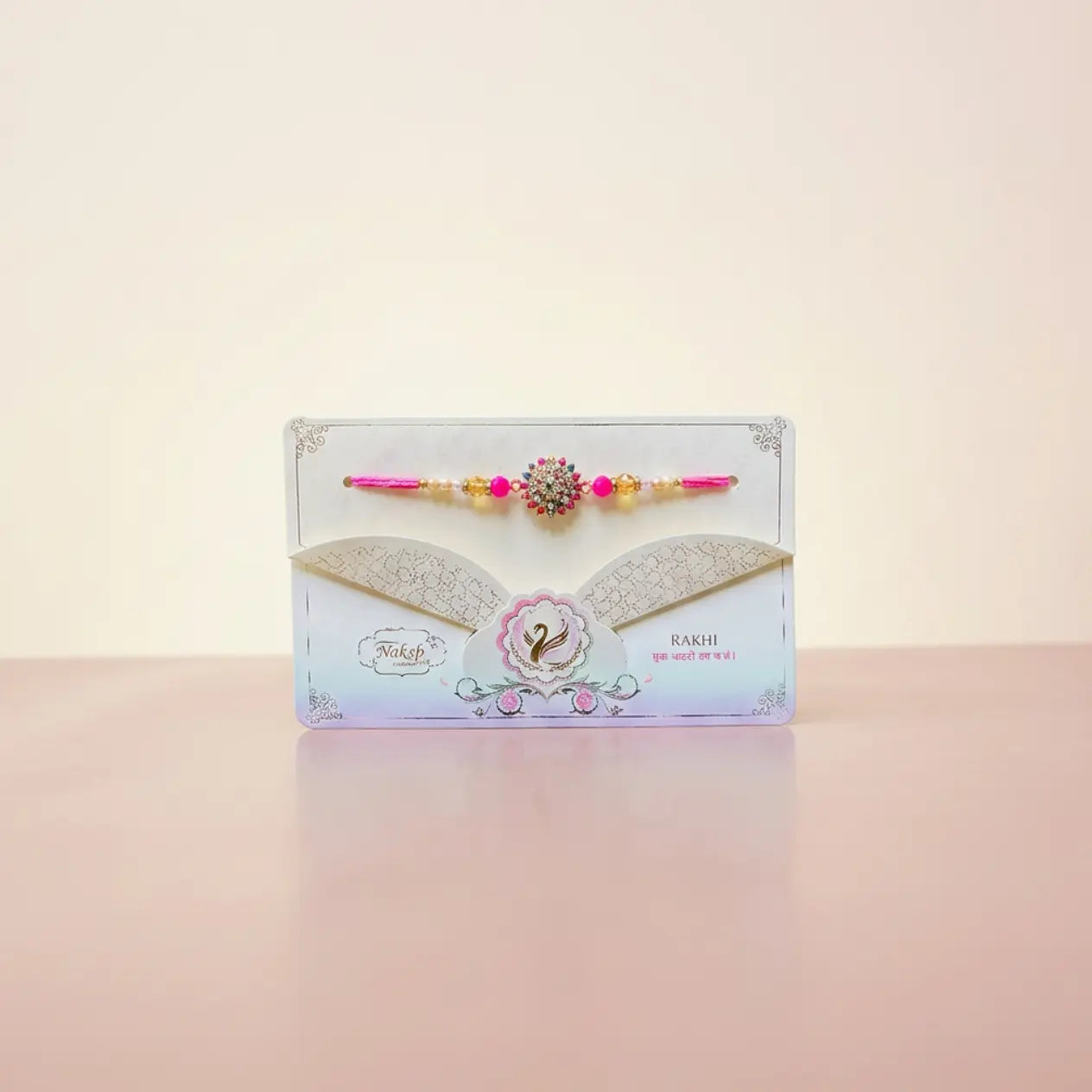 Multicolour Floral Pink Rakhi