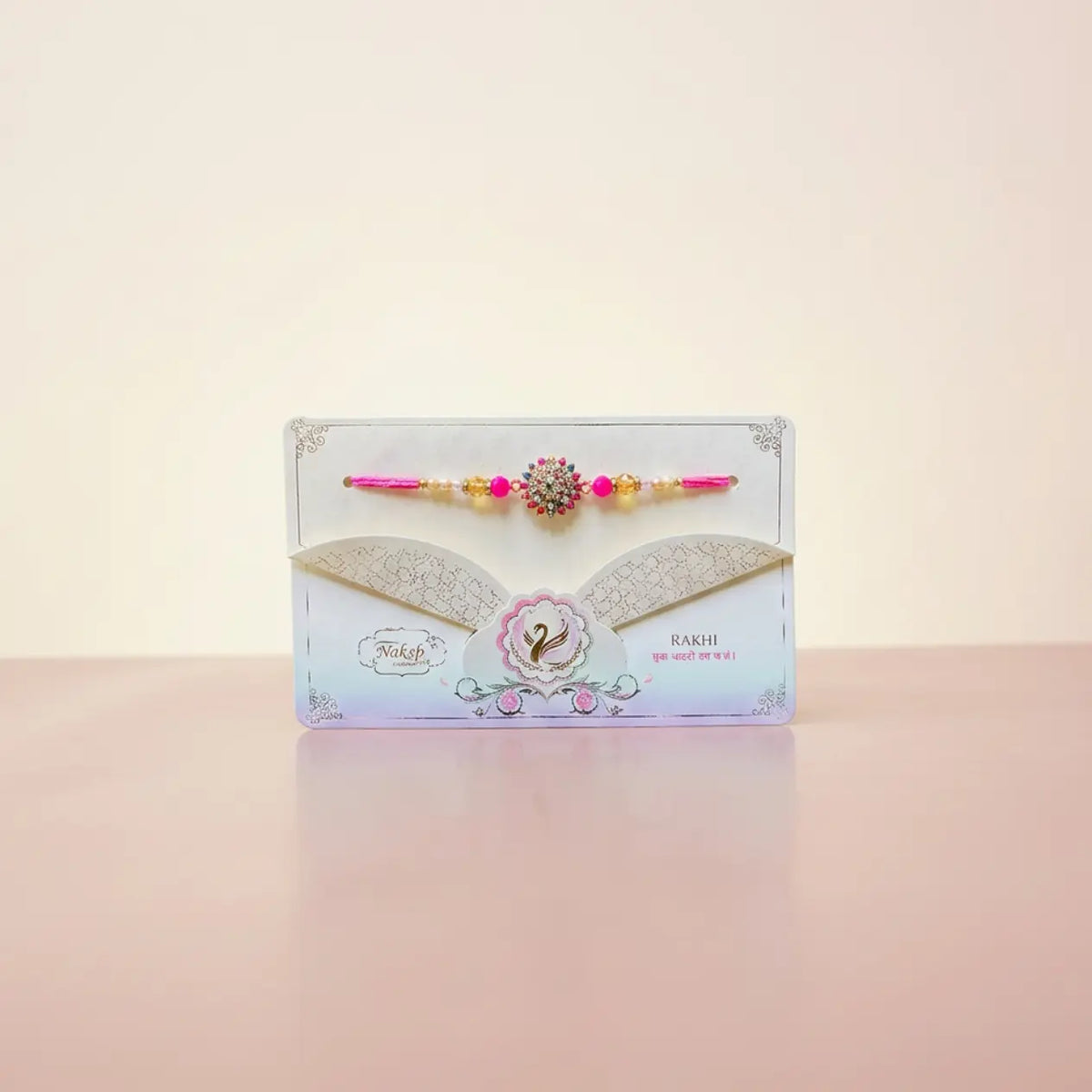 Multicolour Floral Pink Rakhi