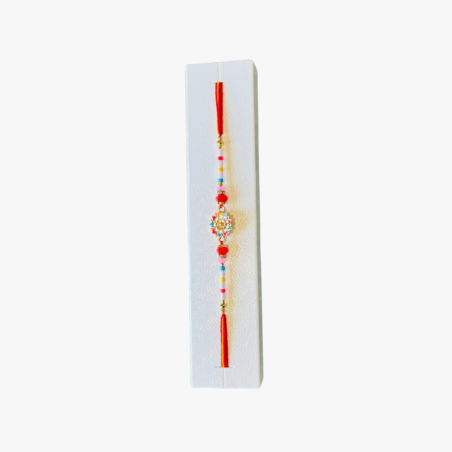 Multicolour Floral Stone Rakhi 1