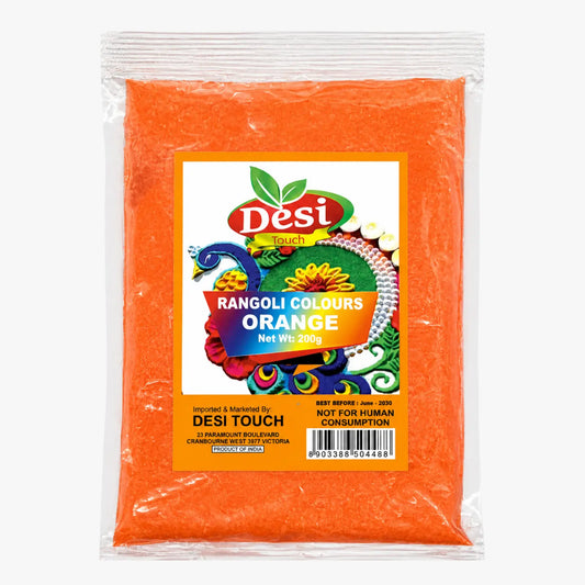 Orange Rangoli Color 200g - Desi Touch