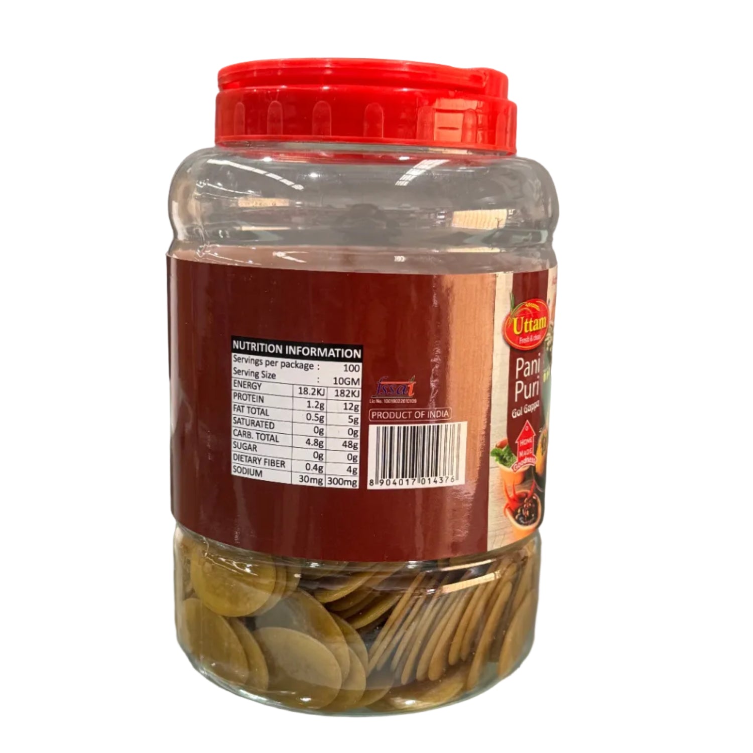 Pani Puri Chips (Jar) 1kg  Uttam
