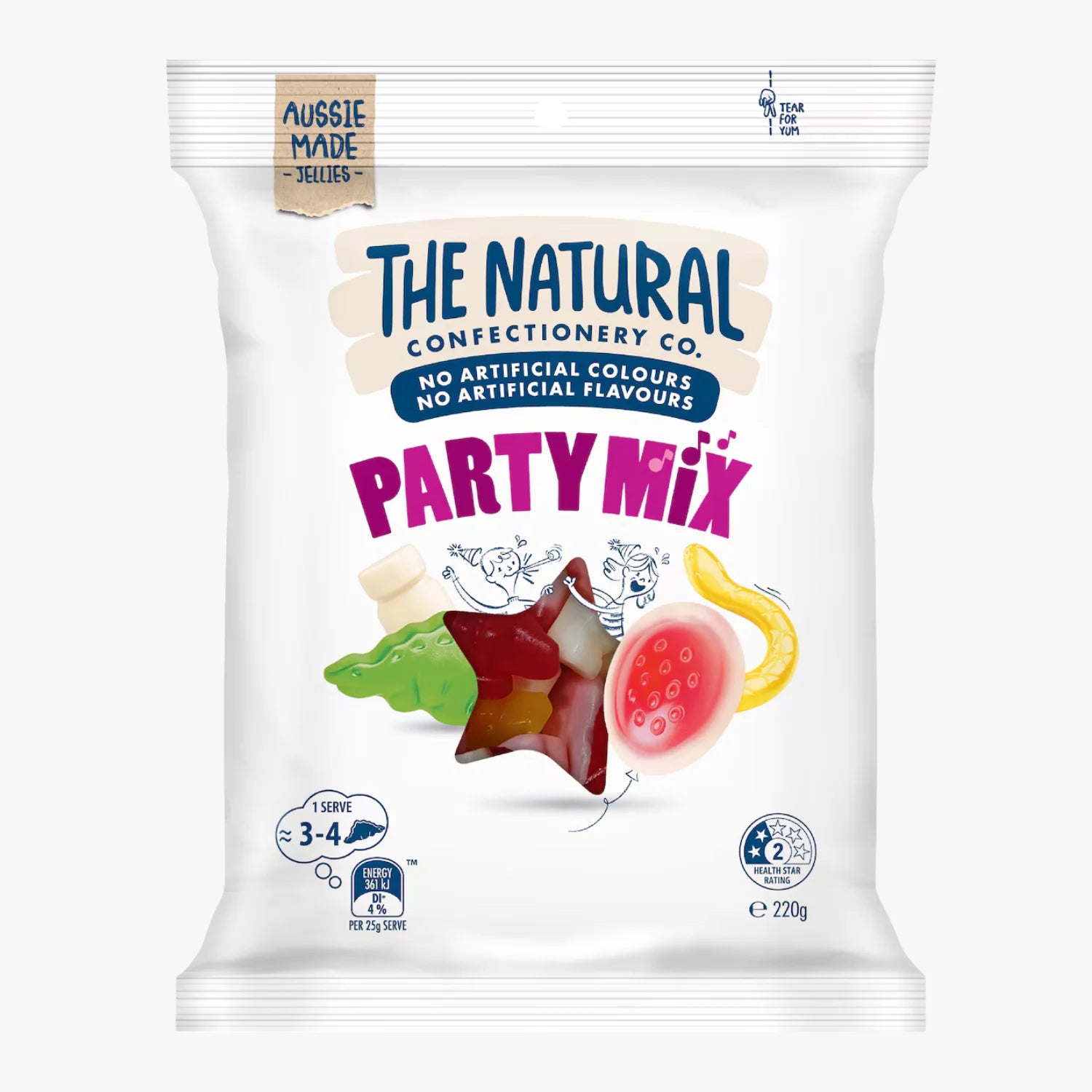 Party Mix Lollies 220g - The Natural Confectionery Co