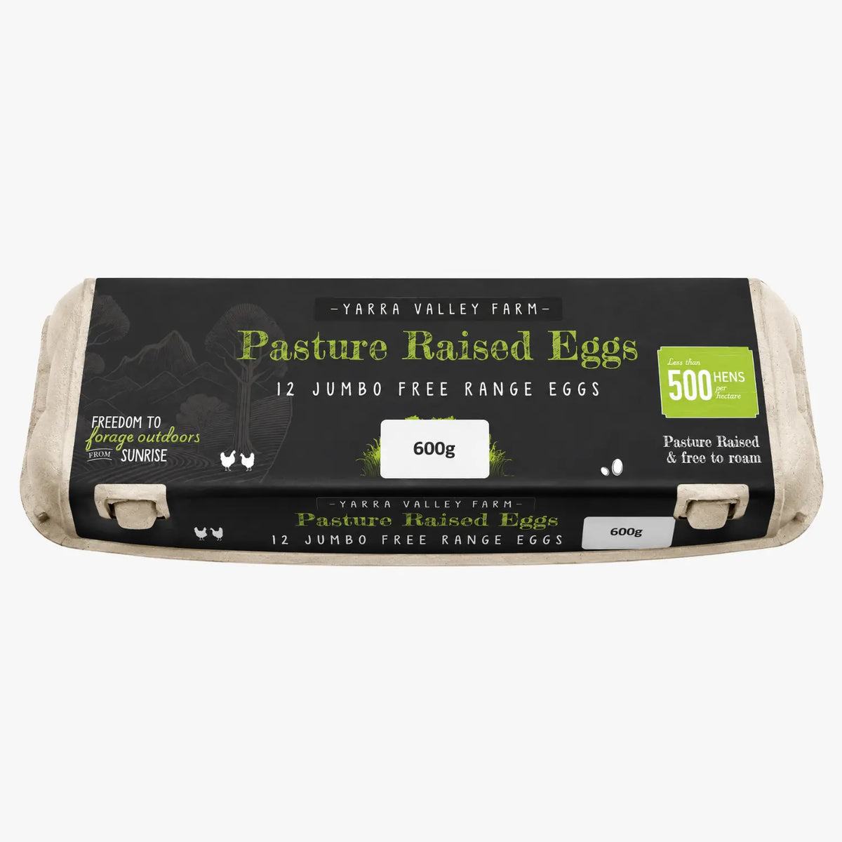 Pasture Raised Free Range Eggs 12pcs 600g - Yarra Valley Farm