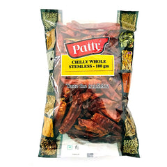 Pattu Chilly Whole Stemless 100g