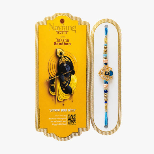 Peacock Stone Beaded Rakhi