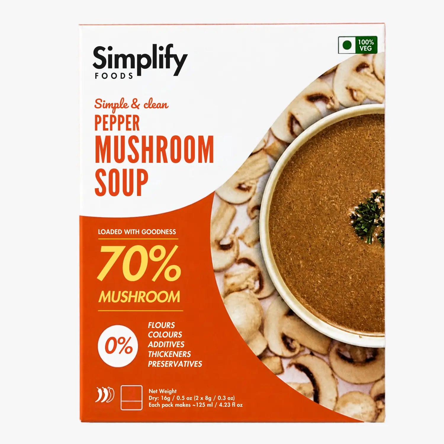 Pepper Mushroom Soup 16g - Simplify Foods