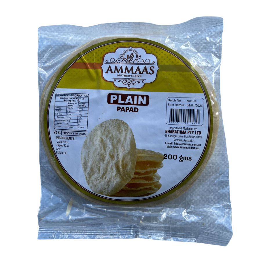 Plain Papad 200g - Ammaas