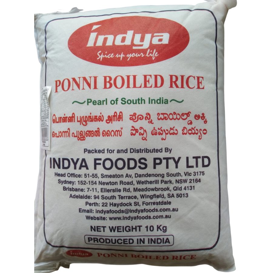 Ponni Boiled Rice 10kg - Indya