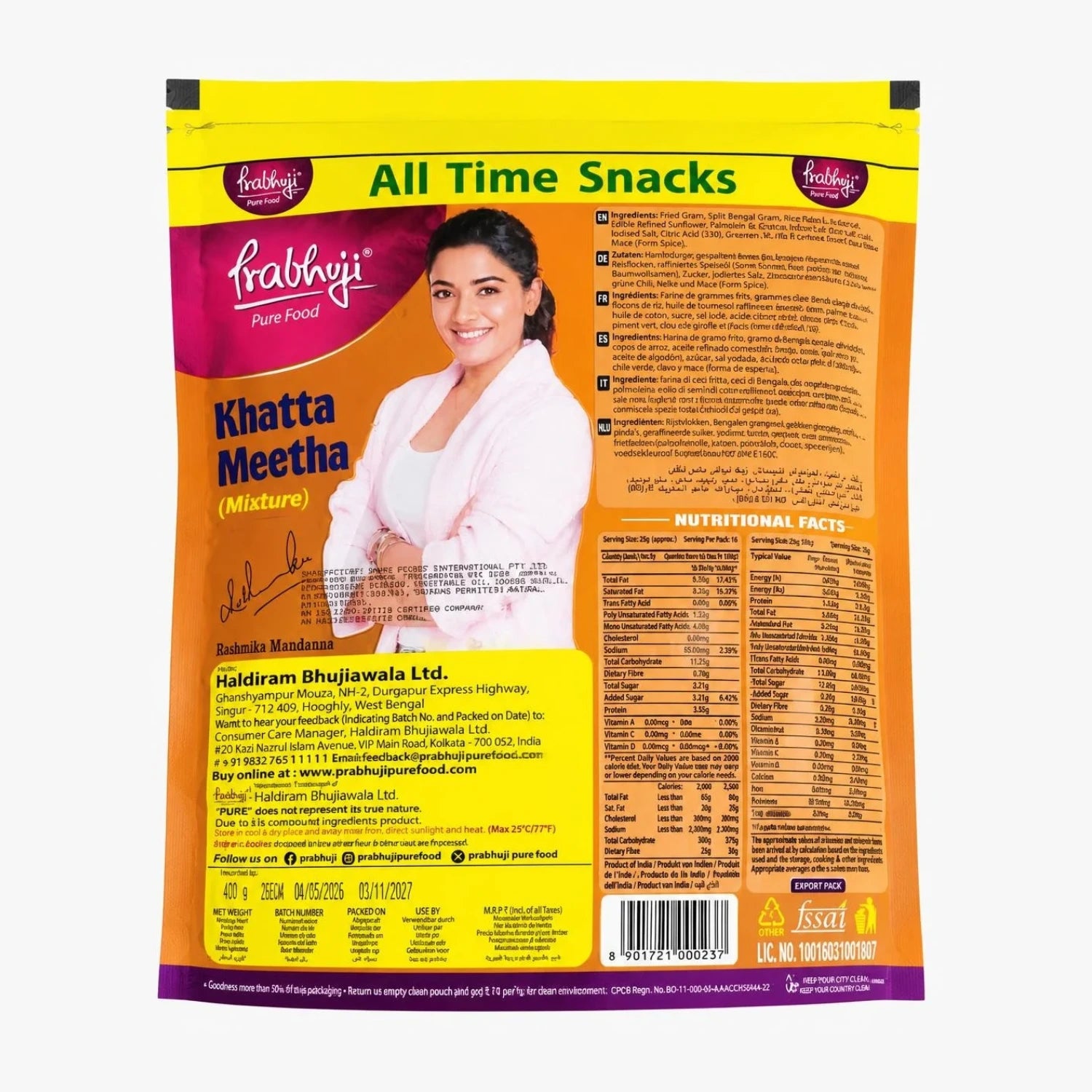 Prabhuji Khatta Meetha Mixture 400g
