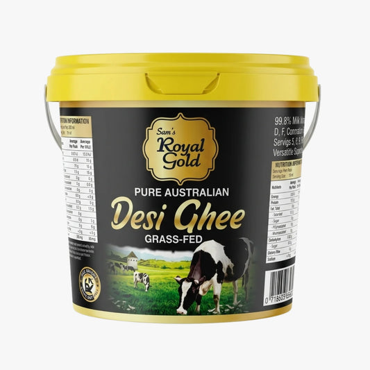 Pure Australian Desi Ghee Grass Fed 5L - Sam's Royal Gold