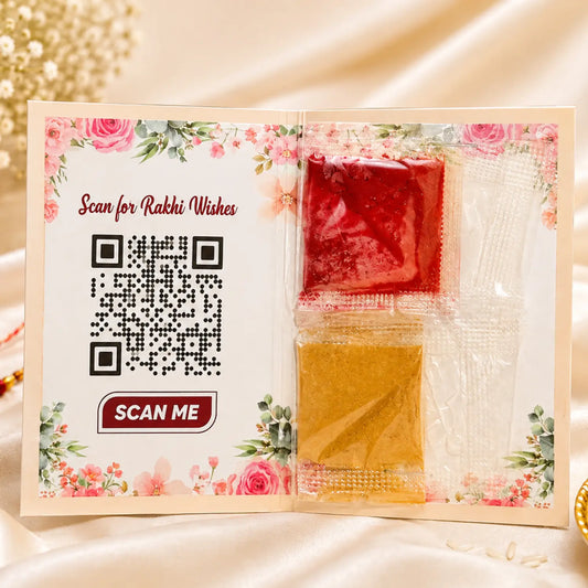 Rakhi Greeting Card with Puja Essentials 1