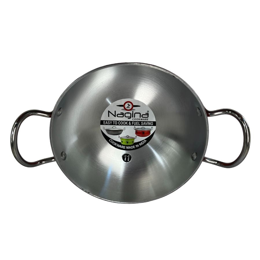 Red Aluminium kadai (With Lid) 21.5 cm (2)