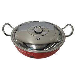 Red Aluminium kadai (With Lid) 29 cm (1)