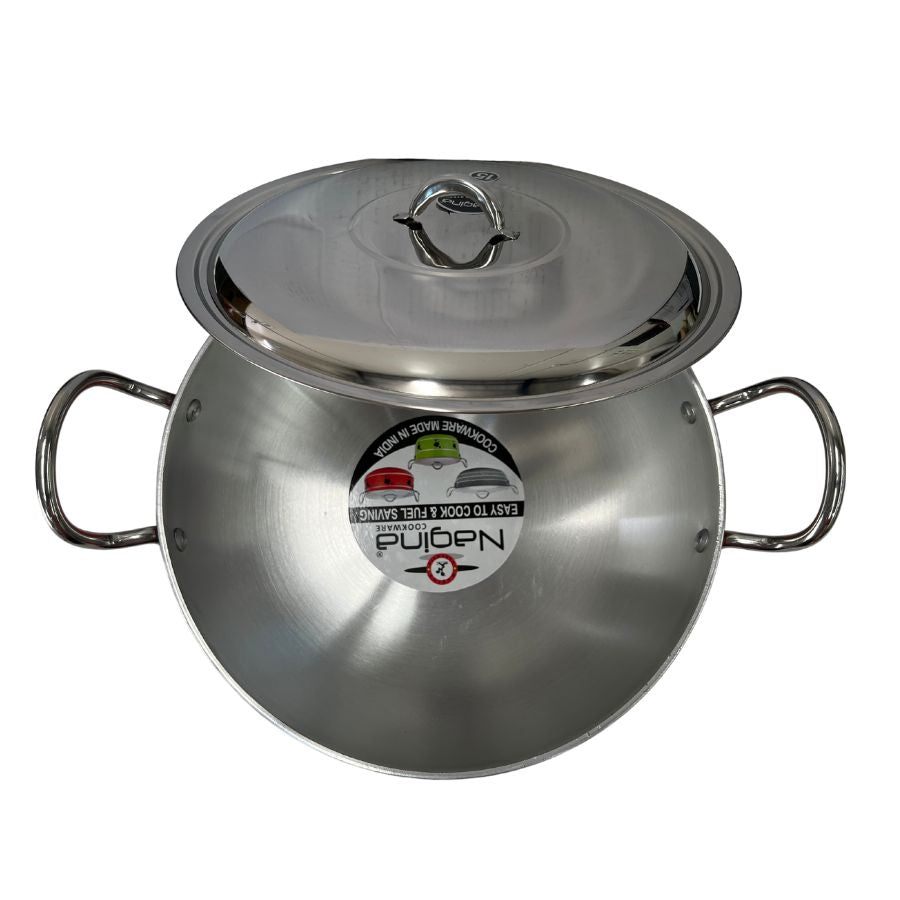 Red Aluminium kadai (With Lid) 29 cm (2)