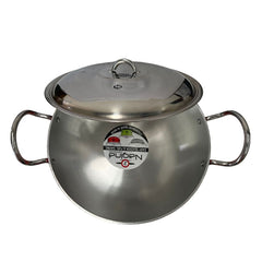 Red Aluminium kadai (With Lid) 32.5 cm (2)