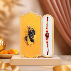 Red Bhai Stone Rakhi