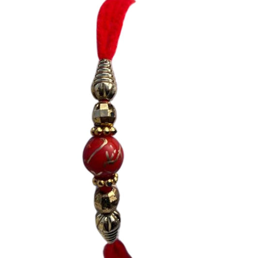 Regal Red and Gold Rakhi