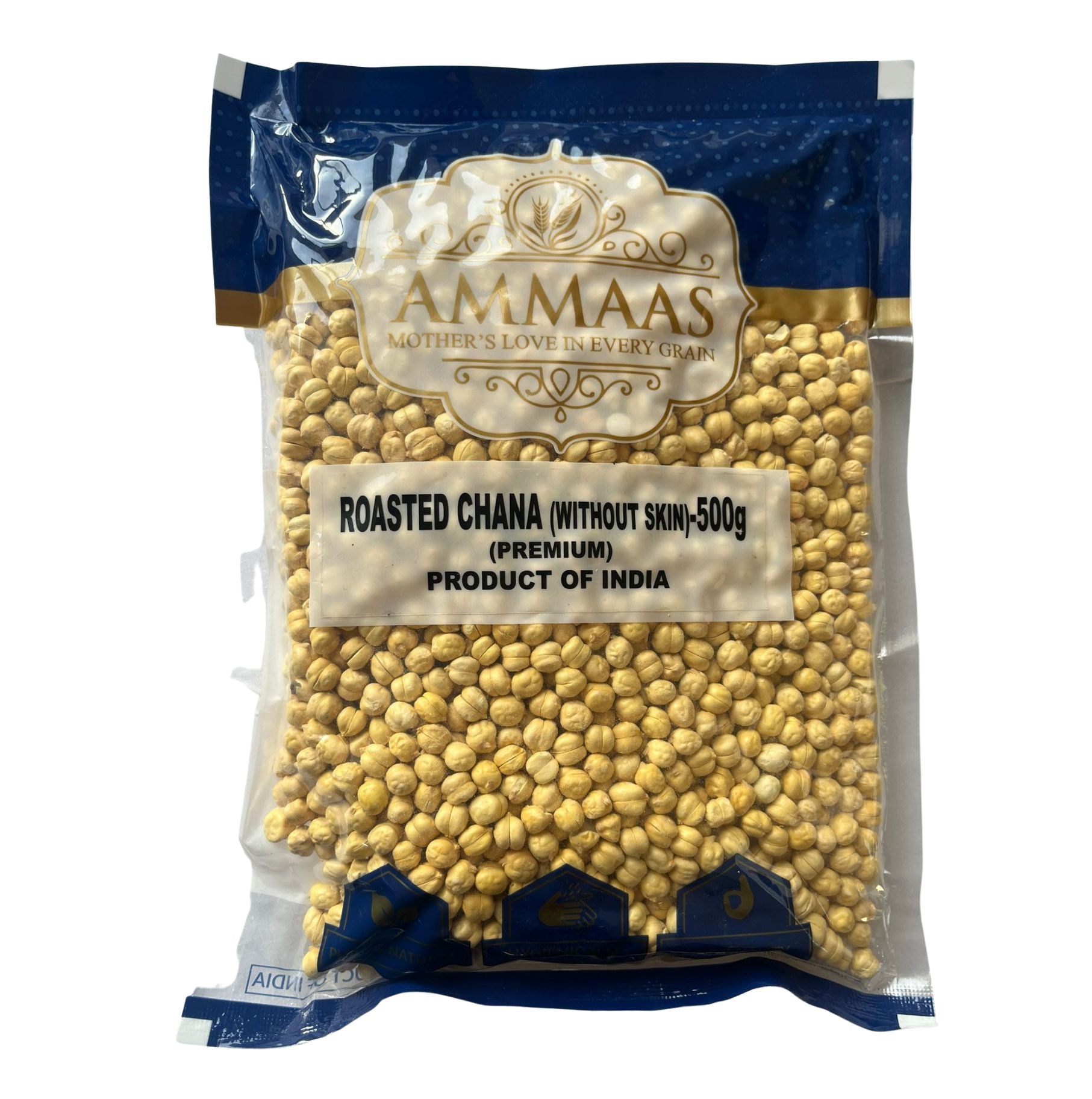 Roasted Channa (Without Skin) 500g - Ammaas