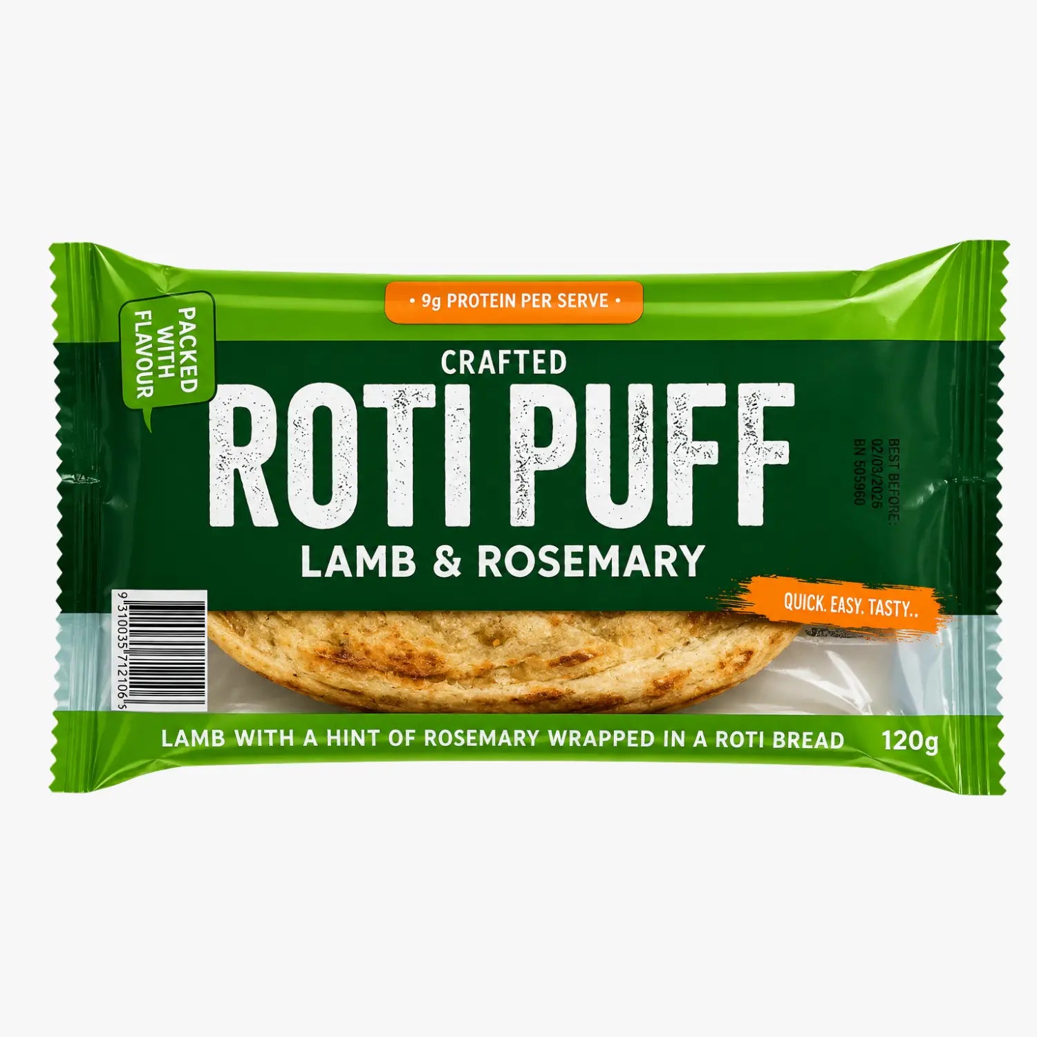 Roti Puff Lamb & Rosemary 120g - Katoomba