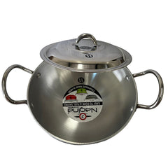 Silver Aluminium Kadai (With Lid) 21.5 cm (1)