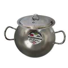 Silver Aluminium Kadai (With Lid) 27 cm (1)