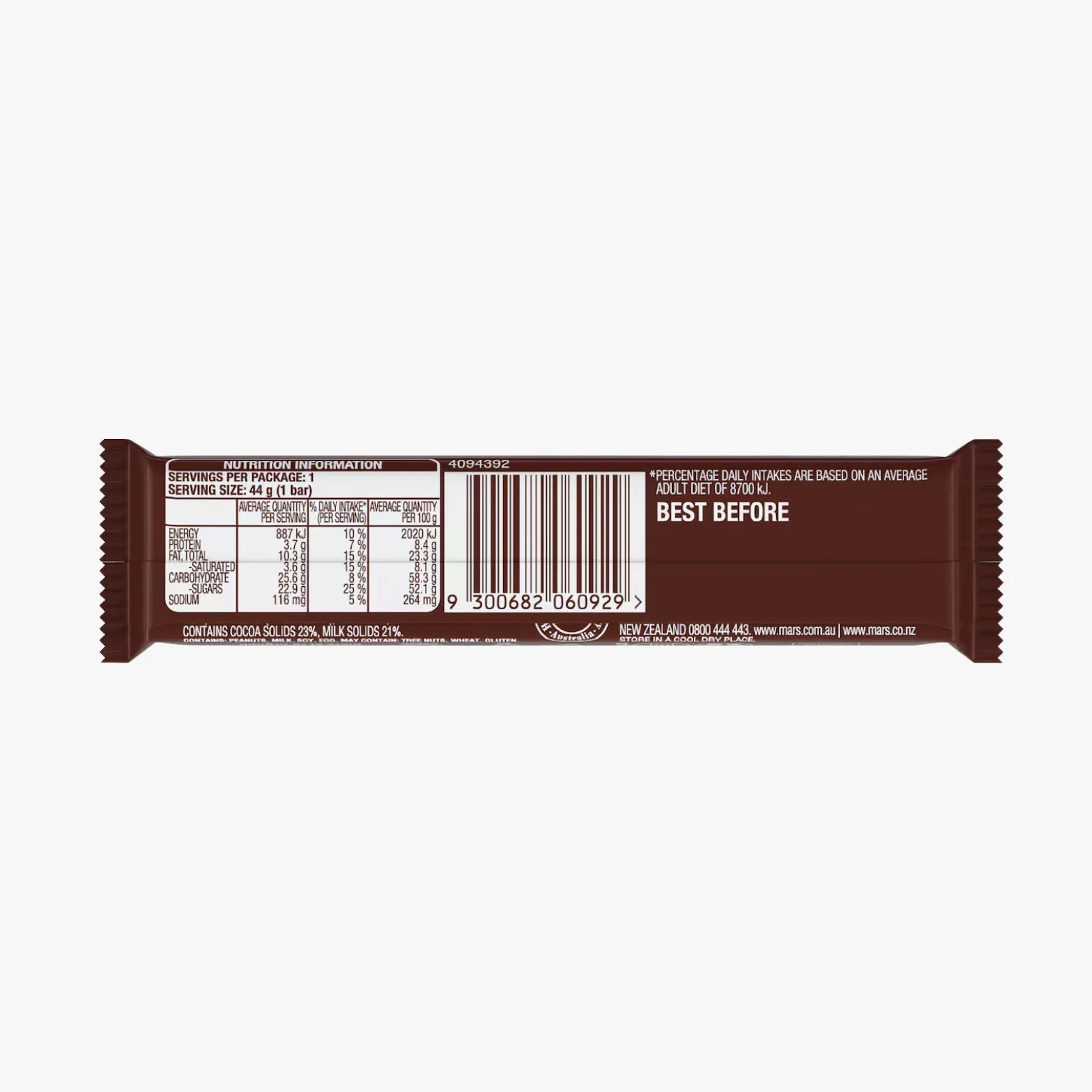 Snickers Chocolate Bar Peanuts Caramel Nougat 44g