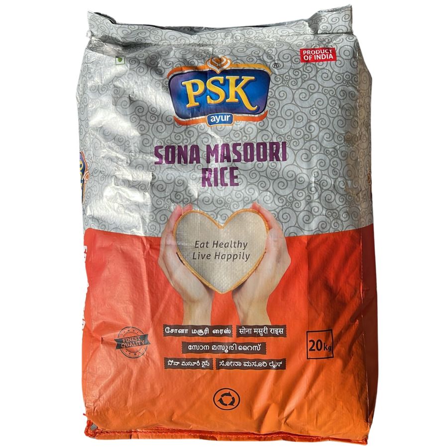 Sona Masoori Rice 20kg - PSK Ayur