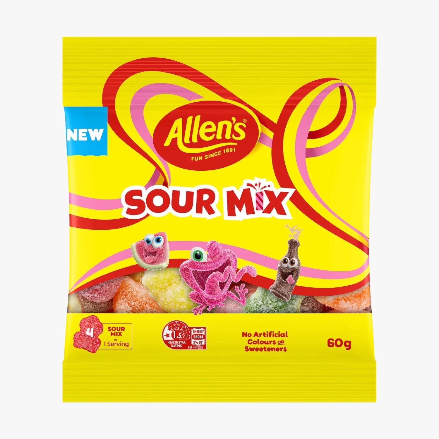 Sour Mix Lollies 60g - Allen's