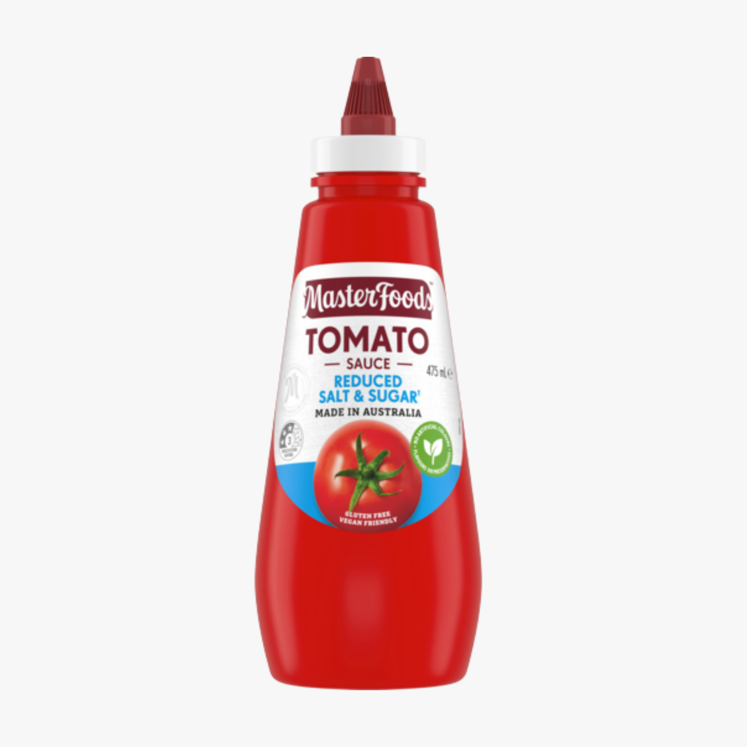 Squeezy Sauce Tomato Reduced Salt & Sugar 475ml - MasterFoods 