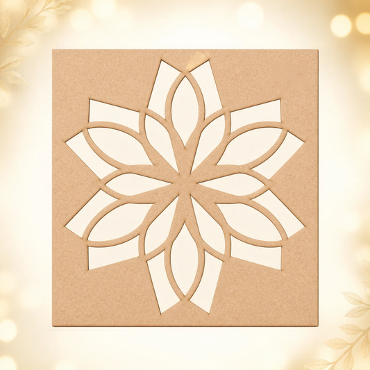 Starburst Floral Lattice Pattern Stencils